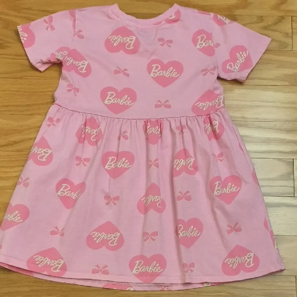 H&M + Barbie Short Sleeve Jersey Dress, Size 5T/6 EUC
